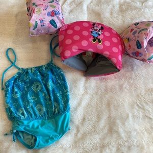 Tommy Bahamas baby swimsuit & free floaties